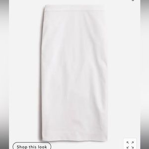 J. Crew No. 3 Pencil skirt in bi-stretch cotton blend, ivory, 8